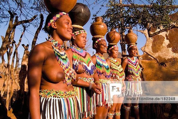 African Girls on Zulu Tribes Women Dancing In Traditional Clothing  Shakaland  Zululand