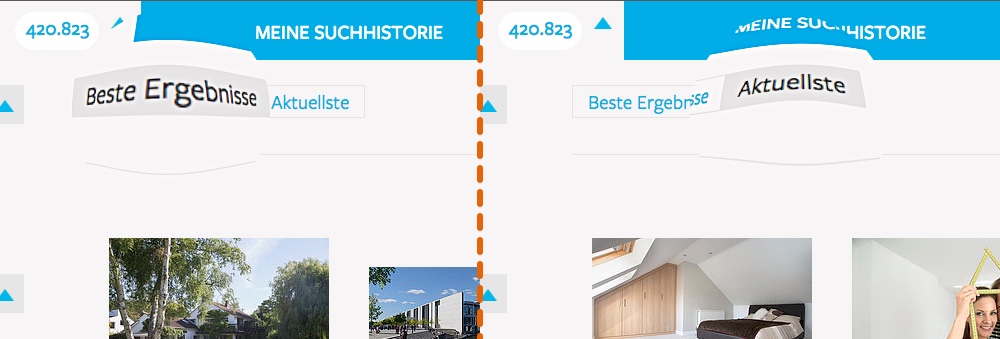 Suchergebnis sortieren nach aktuellste oder beste Treffer
