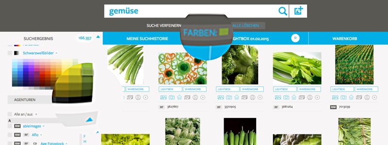 Suche nach Farben